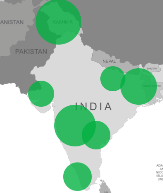 Boron deficiency map for India