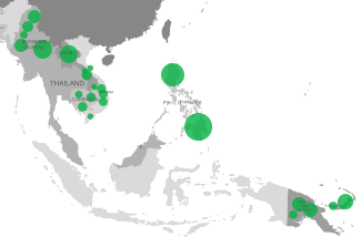 Boron deficiency map of Cambodia, Laos, Myanmar, Papua New Guinea, Philippines, and Vietnam