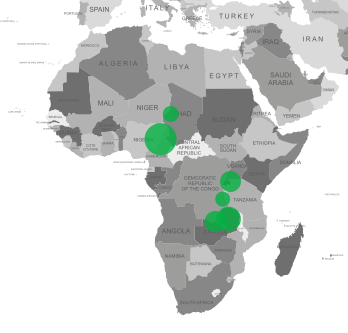 Boron deficiency map for Western Africa