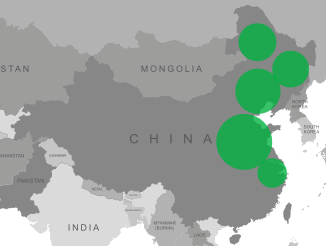Boron deficiency map for East China