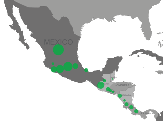 Boron deficiency map for Mexico and Central America