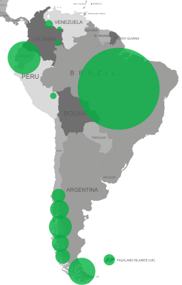 Boron deficiency map for South America