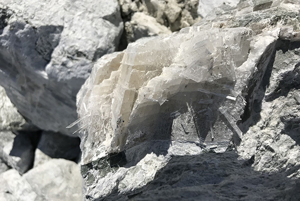 Close up of borate ore used for fertilizers